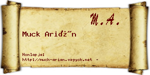 Muck Arián névjegykártya